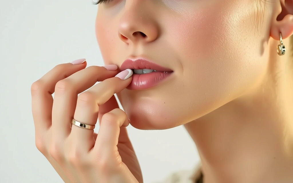 Woman applying face cream with gentle hands